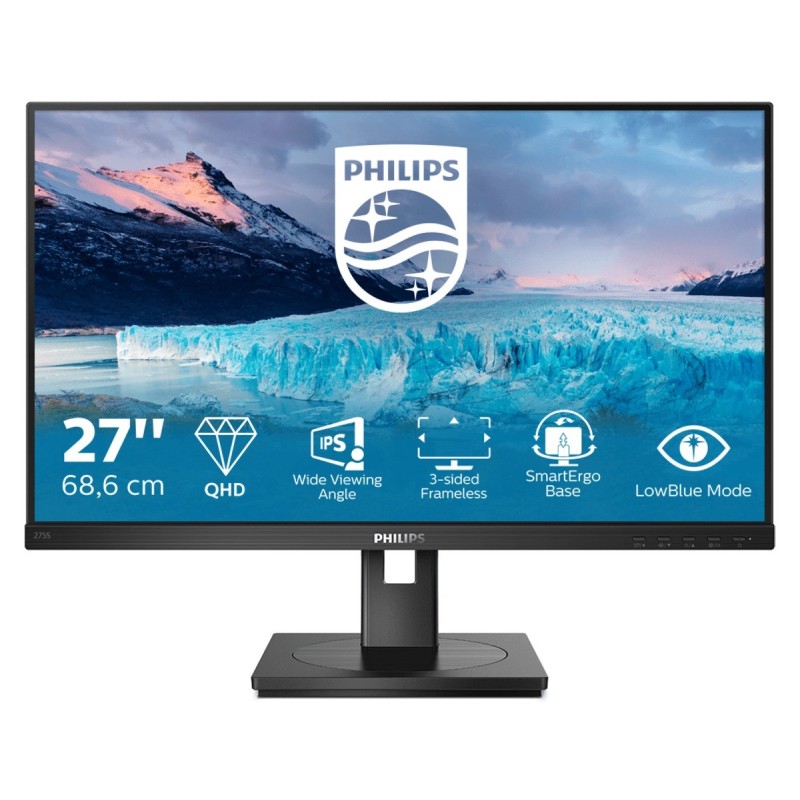 Philips S Line 275S1AE 00 LED display 68,6 cm (27") 2560 x 1440 Pixel 2K Ultra HD LCD Nero