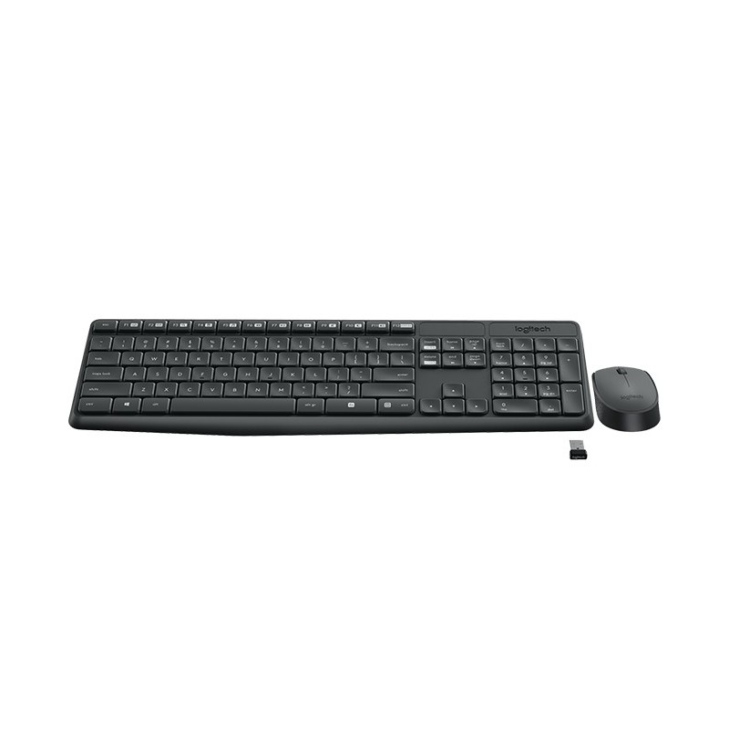 Logitech MK235 tastiera Mouse incluso RF Wireless Ungherese Grigio
