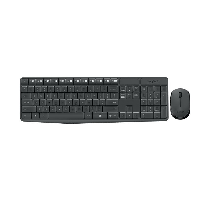 Logitech MK235 tastiera Mouse incluso RF Wireless Portoghese Grigio