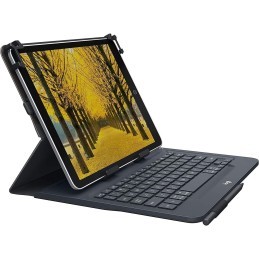 Logitech Universal Folio Cover iPad o Tablet con Tastiera Bluetooth Wireless, Per la maggior parte dei tablet da 9-10", iOS,