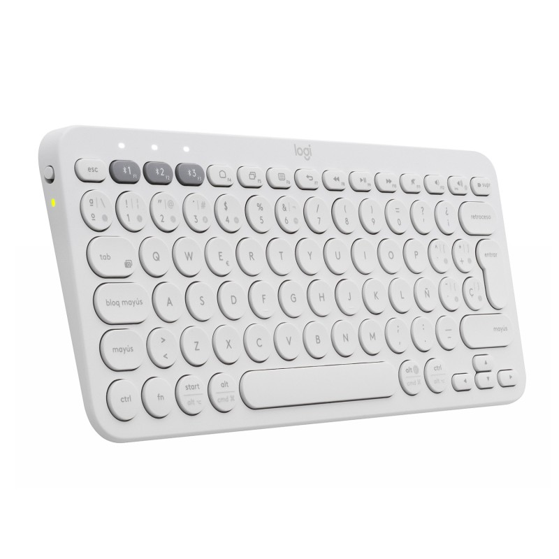 Logitech K380 Multi-Device tastiera Bluetooth QWERTZ Spagnolo Bianco