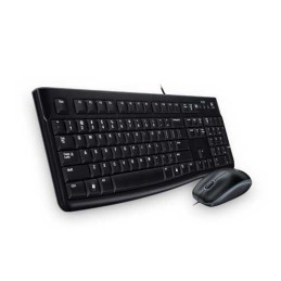 Logitech Desktop MK120 tastiera Mouse incluso USB Russo Nero