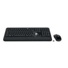 Logitech ADVANCED Combo Wireless Keyboard and Mouse tastiera Mouse incluso USB QWERTY Inglese Nero