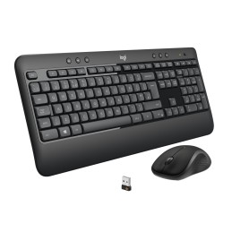 Logitech Advanced MK540 tastiera Mouse incluso USB QWERTY Olandese Nero, Bianco