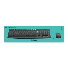 Logitech MK235 tastiera Mouse incluso USB QWERTZ Tedesco Grigio