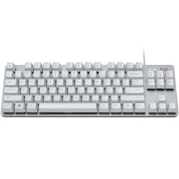 Logitech K835 TKL Mechanical Keyboard tastiera USB Nordic Bianco, Argento