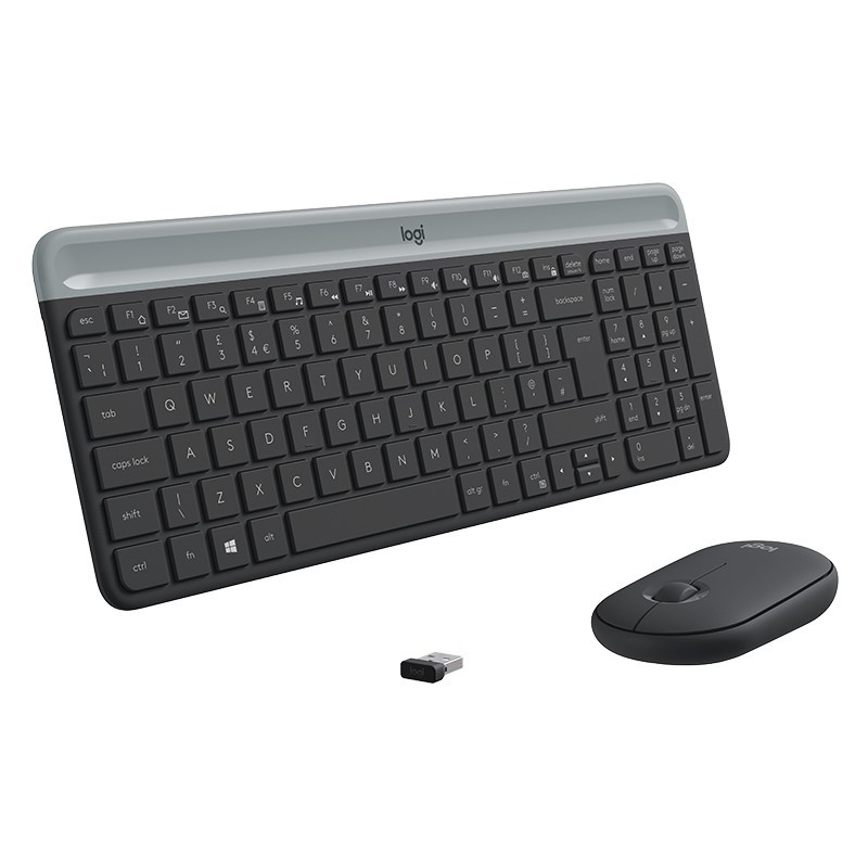Logitech MK470 tastiera Mouse incluso RF Wireless QWERTZ Svizzere Grafite