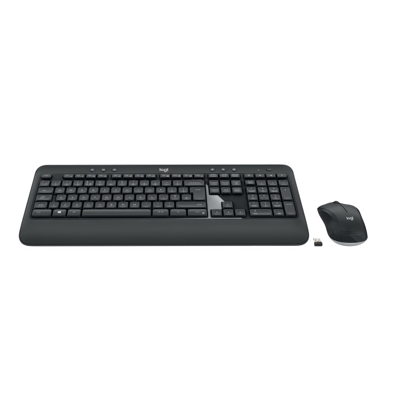 Logitech Advanced MK540 tastiera Mouse incluso RF Wireless QWERTY Russo Nero, Bianco