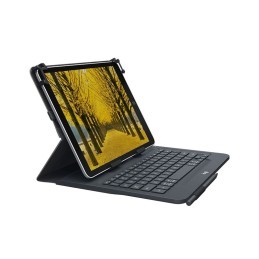 Logitech Universal Folio with integrated keyboard for 9-10 inch tablets Nero Bluetooth QWERTZ Tedesco
