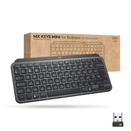 Logitech Mx Keys Mini For Business tastiera RF senza fili + Bluetooth QWERTY Inglese Grafite